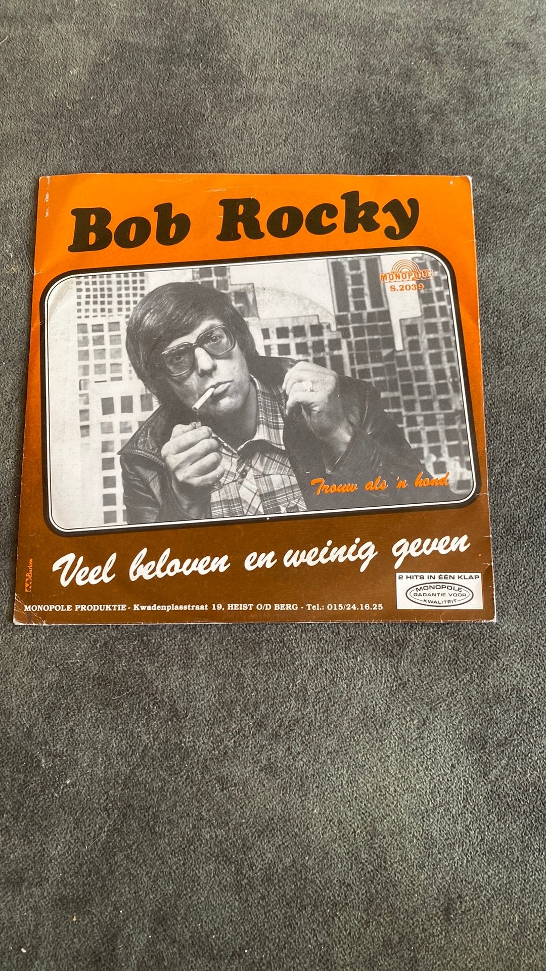 Vinyl single Bob Rocky - Veel beloven en weinig geven, Ophalen of Verzenden, Zo goed als nieuw, Nederlandstalig