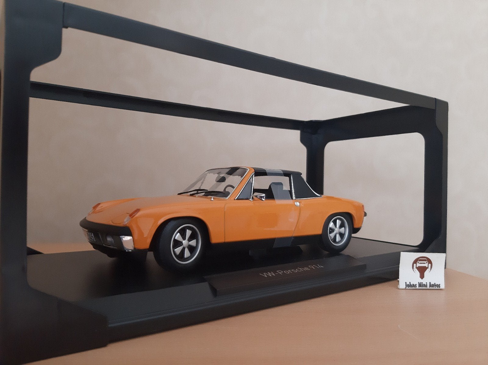 VW-PORSCHE 914-6 1973 in oranje van Norev 1:18, Auto, Norev, Ophalen of Verzenden, Norev