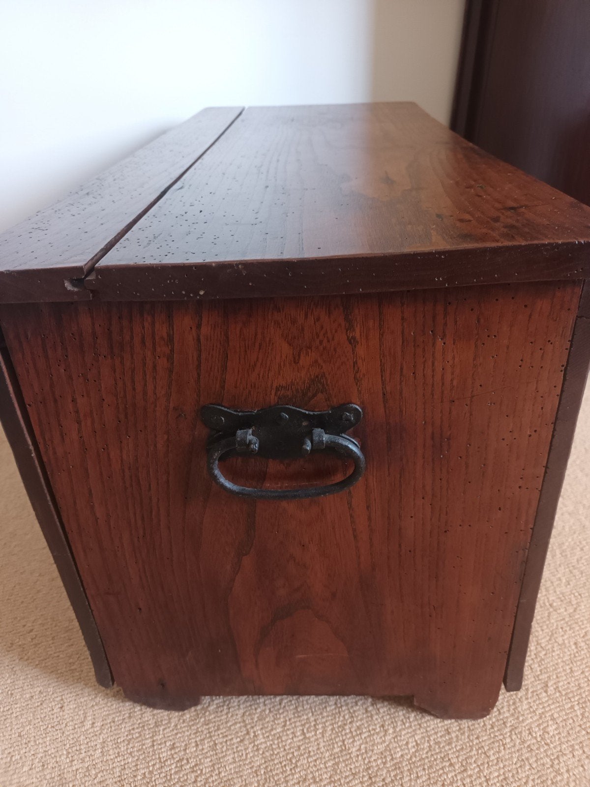 antieke eiken houten kist, Huis en Inrichting, Woonaccessoires | Kisten, Ophalen of Verzenden, 50 tot 100 cm, Minder dan 50 cm