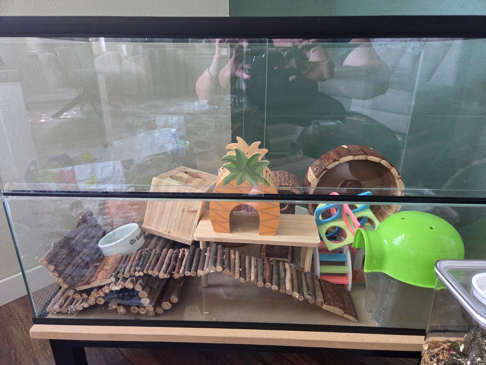Hamsterverblijf  terrarium 80x40x50 + complete  inrichting, Dieren en Toebehoren, Knaagdieren en Konijnen | Hokken en Kooien, Minder dan 60 cm