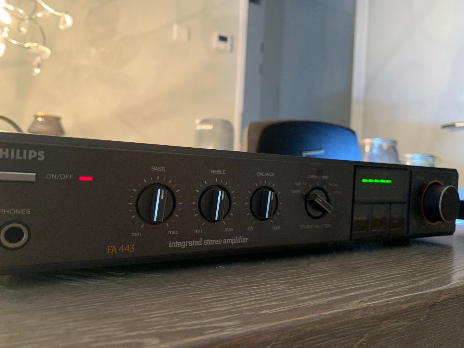 Vintage Philips FA 443 Geïntegreerde Versterker fix me up, Ophalen of Verzenden, Gebruikt