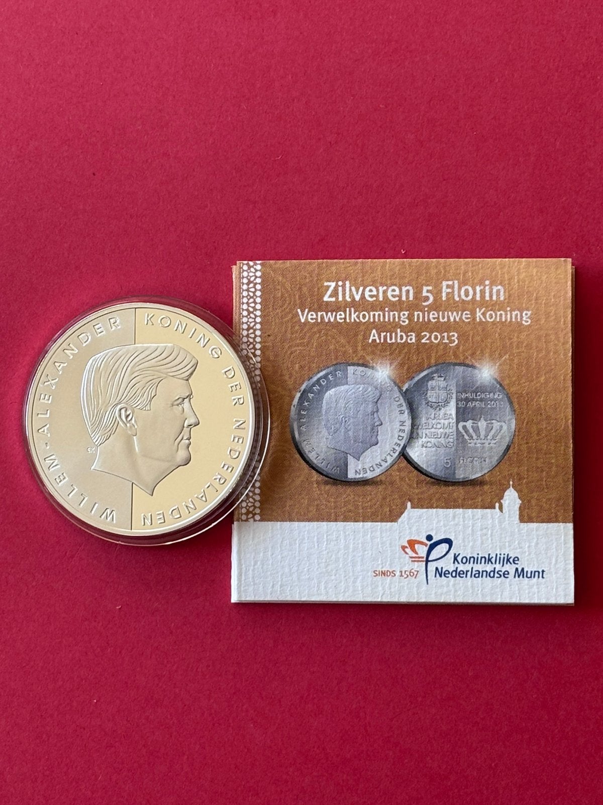 Aruba 5 Florin 2013 Proof 0,925 zilver 25.00 grams., Verzenden, Midden-Amerika, Zilver