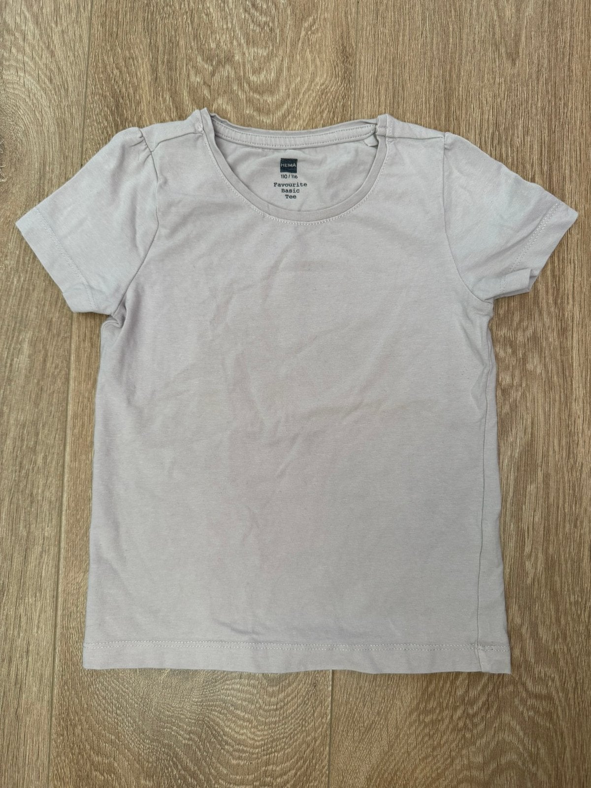 Hema lichtroze t-shirt maat 110/116, Ophalen of Verzenden, Gebruikt, Meisje, Shirt of Longsleeve