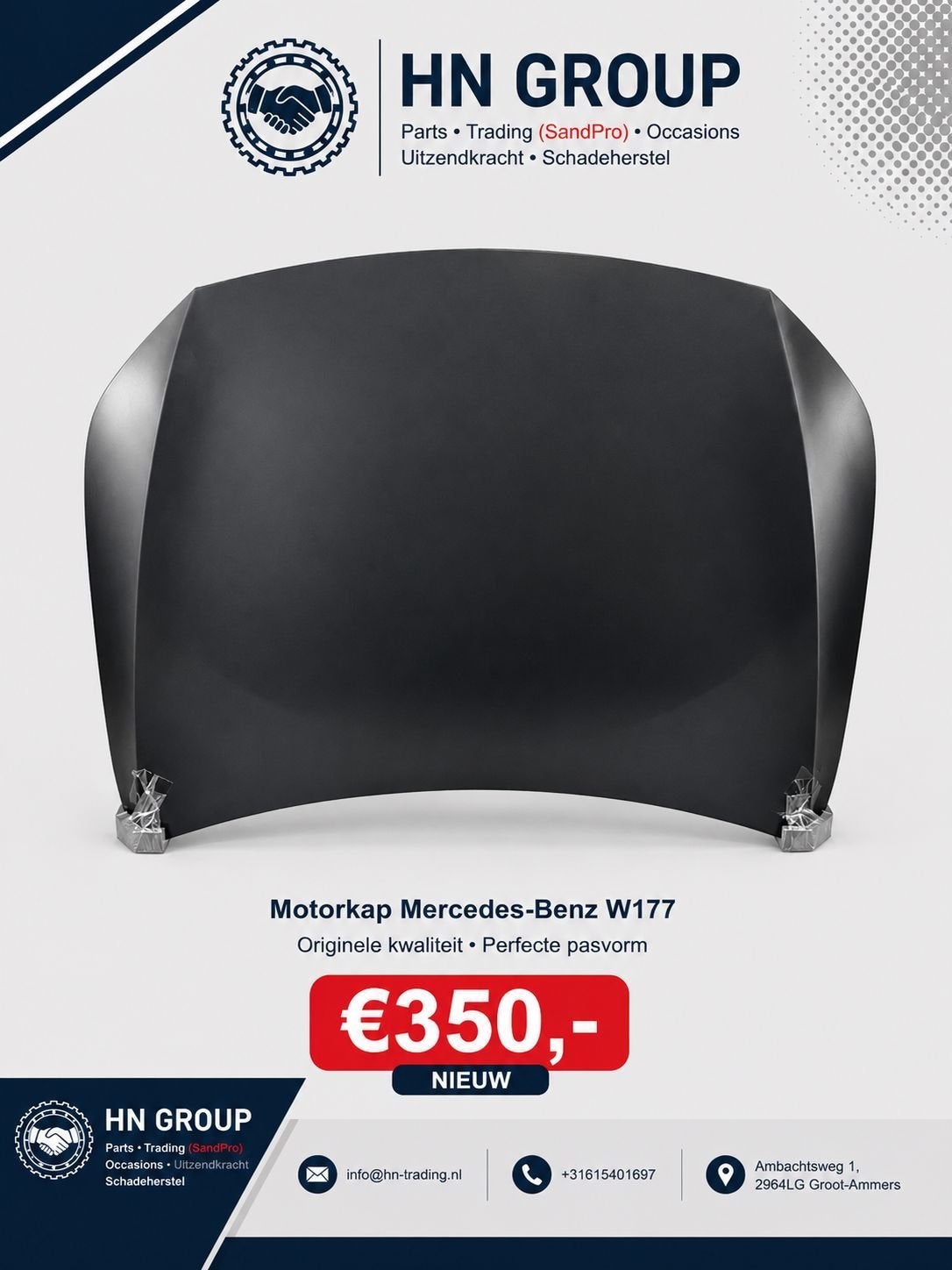Motorkap Mercedes -Benz W177 Nieuw, Auto-onderdelen, -, Nieuw, Ophalen of Verzenden, -