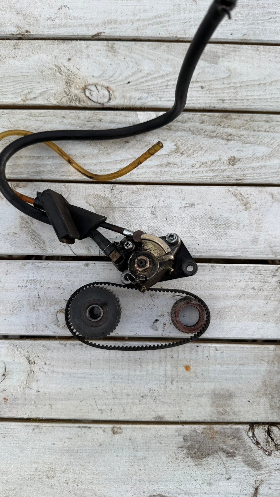 Piaggio 125 2t Oliepomp compleet met V-snaar, Ophalen of Verzenden, Gebruikt