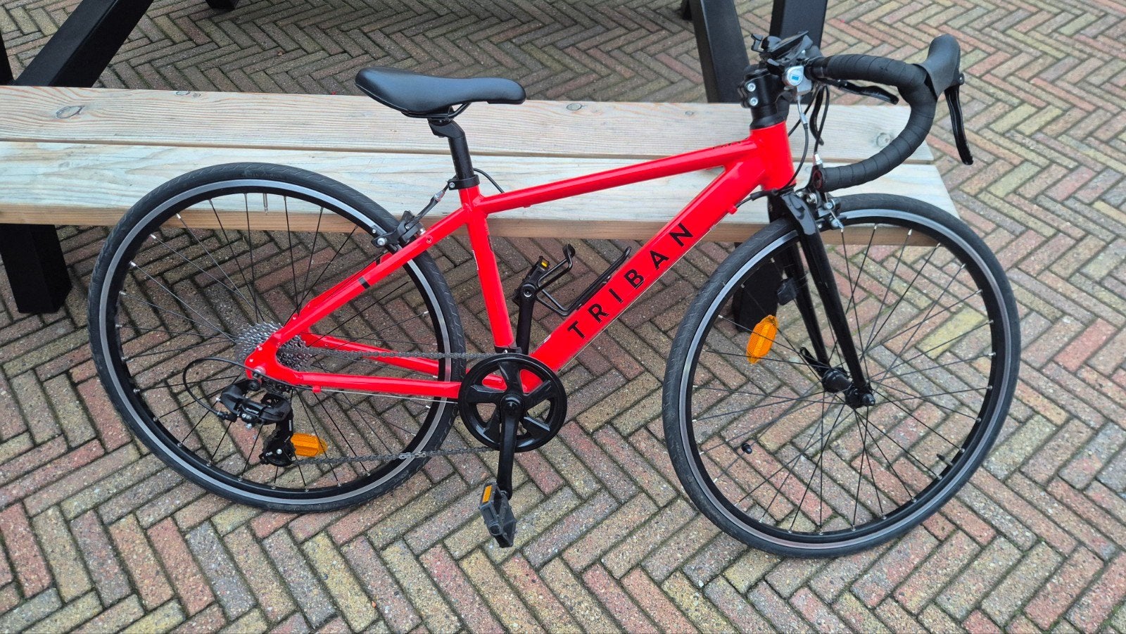 Triban 100 26 inch racefiets voor kinderen (9-12 jaar), Ophalen, Velgrem, Zo goed als nieuw, 20 inch of meer