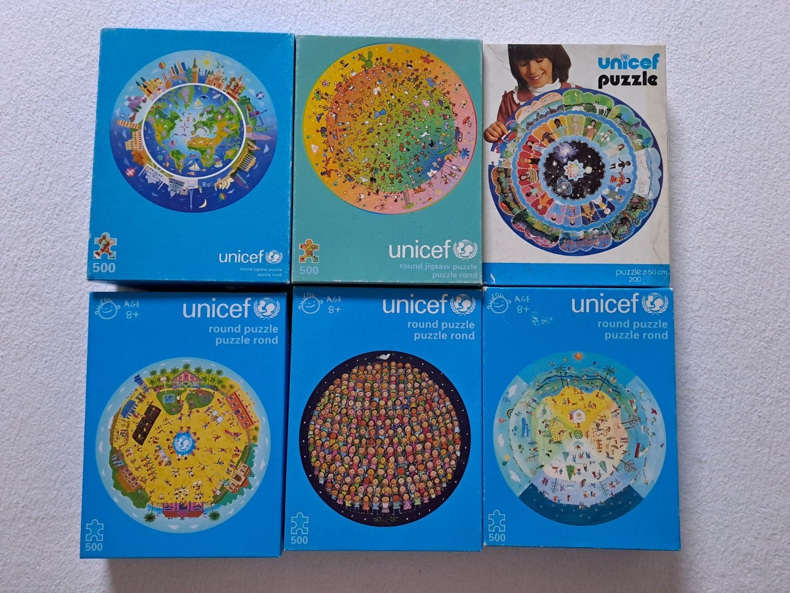 unicef puzzels, Ophalen, 500 t/m 1500 stukjes, Gebruikt
