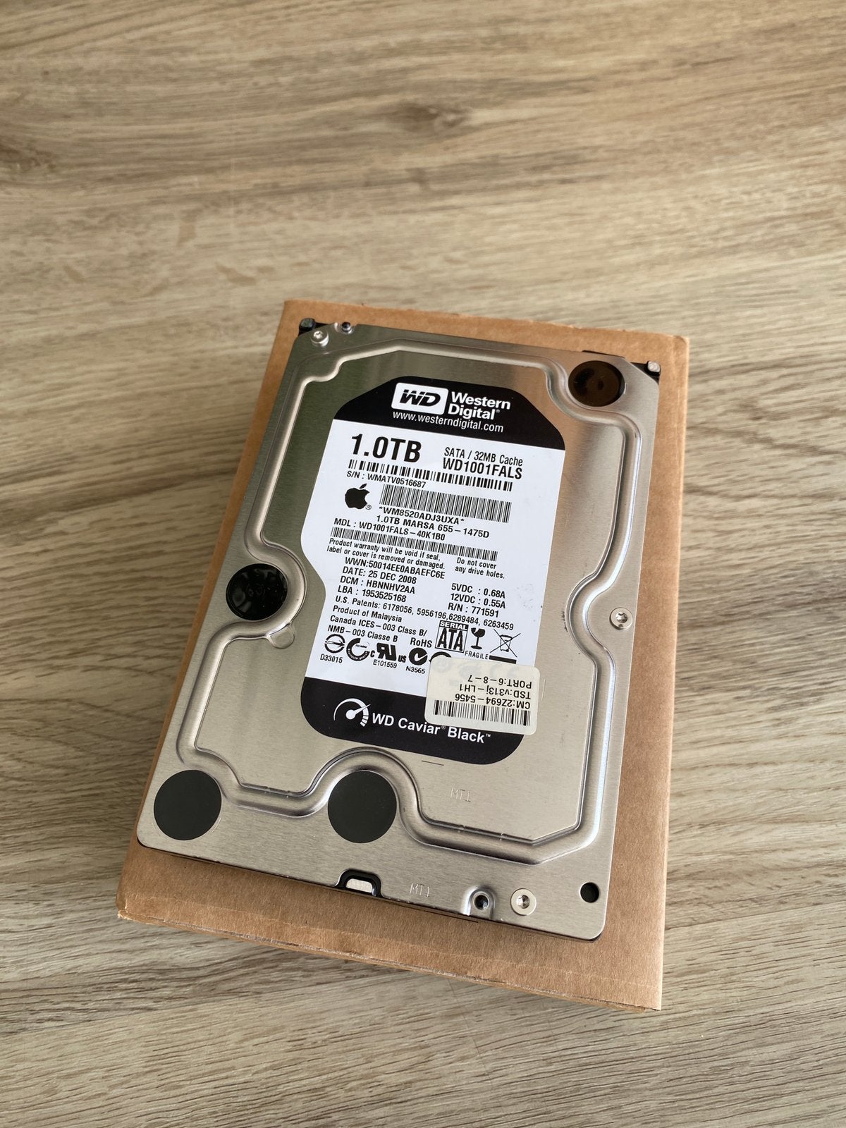 WD Caviar Black 1TB Sata 7200rpm HDD (Apple OEM), Computers en Software, Harde schijven, Intern, Gebruikt, Ophalen of Verzenden