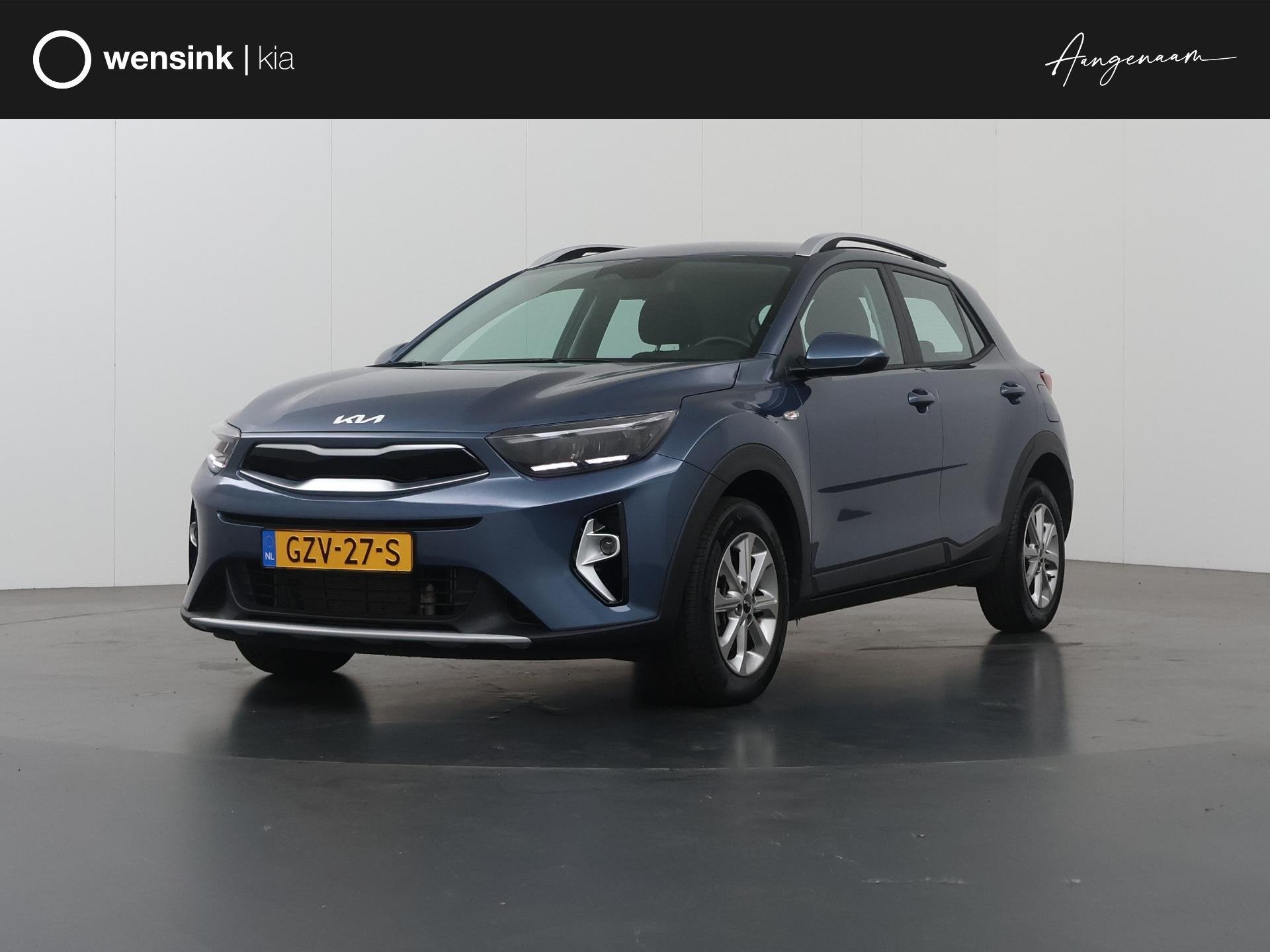 Kia Stonic 1.0 T-GDi MHEV DynamicLine | Navigatie | Cruise C, Auto's, Euro 6, Blauw, Origineel Nederlands, Handgeschakeld