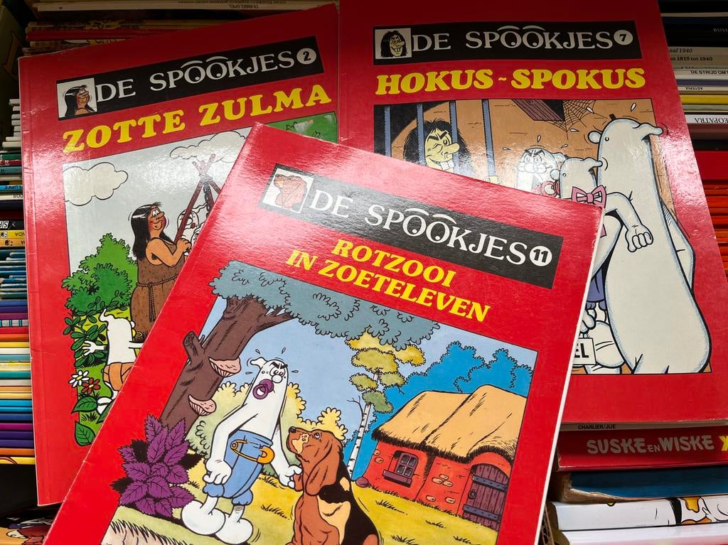 De Spookjes: Zotte Zulma, Rotzooi in Zoeteleven, Hokus-Pokus, Meerdere stripboeken, Ophalen of Verzenden, Gelezen