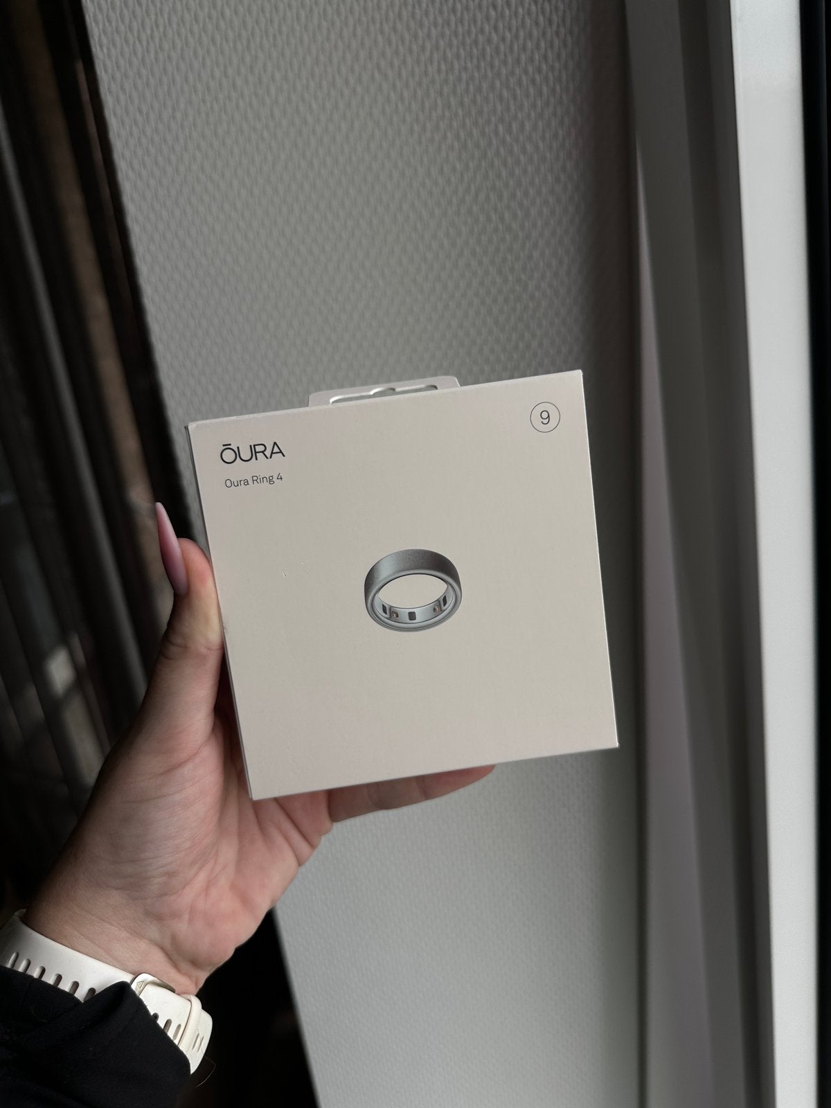 Oura ring brushed silver maat 9, IOS, Ophalen of Verzenden, Zo goed als nieuw, Waterdicht