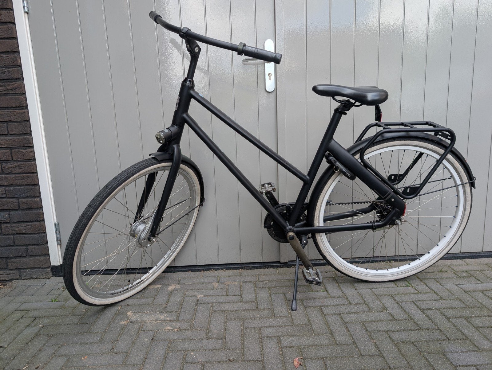 Cortina Blau damesfiets belt zwart 56cm, Terugtraprem, Gebruikt, Versnellingen, 56 cm of meer