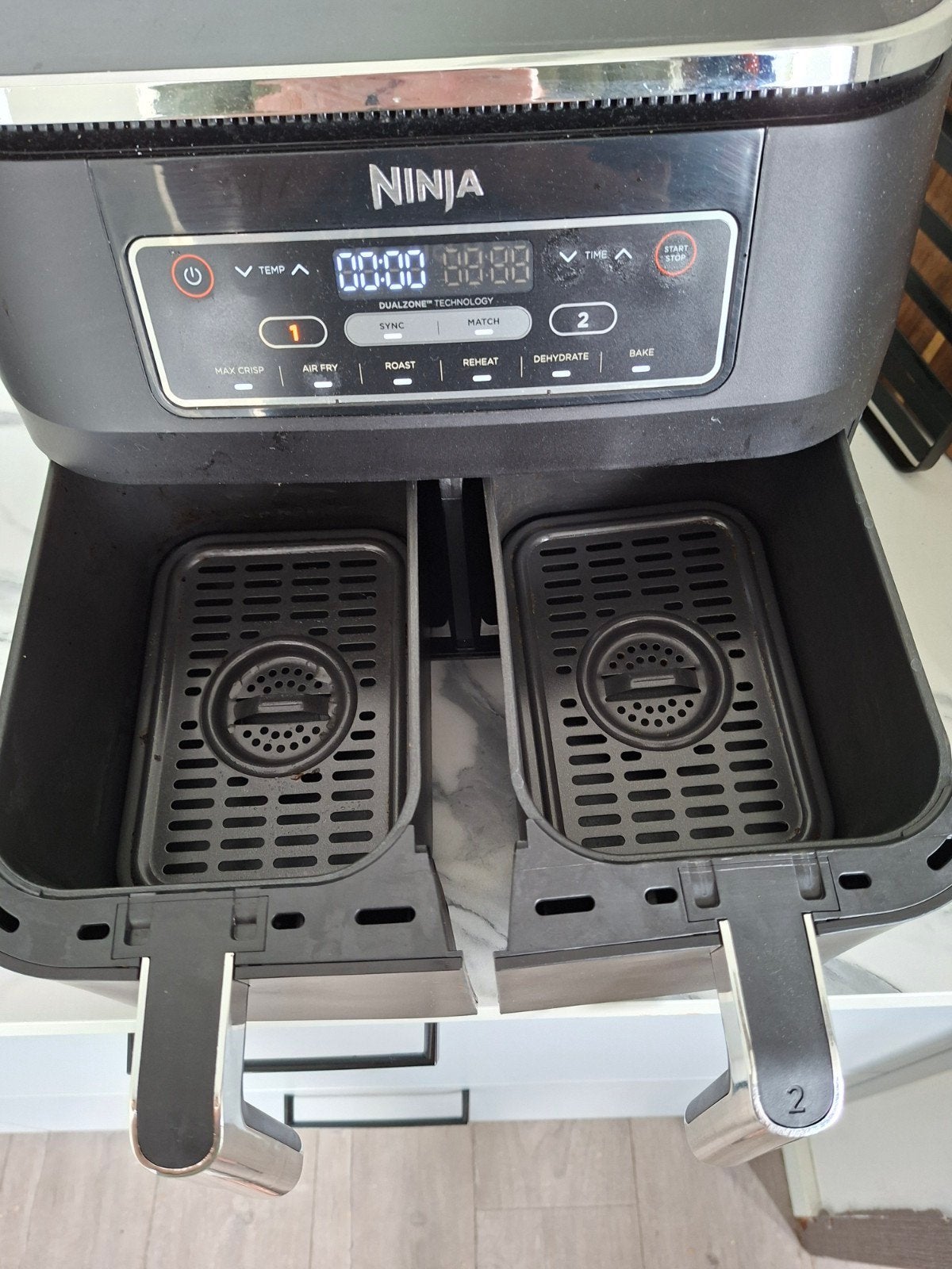 Ninja Dual Airfryer, Witgoed en Apparatuur, Airfryers, Ophalen, Zo goed als nieuw, Airfryer XXL