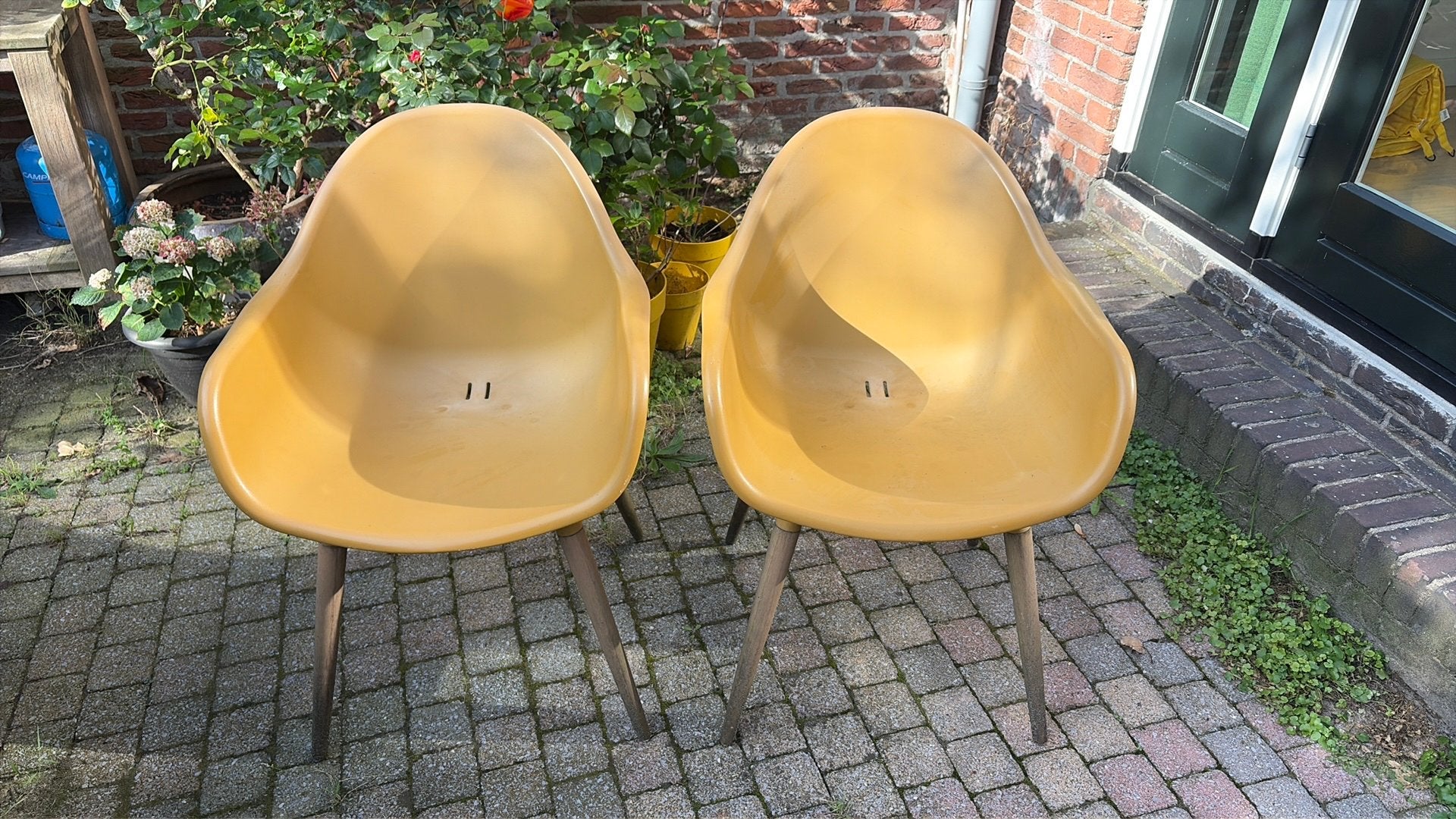 Gele kuipstoelen, Ophalen, Gebruikt, Kunststof