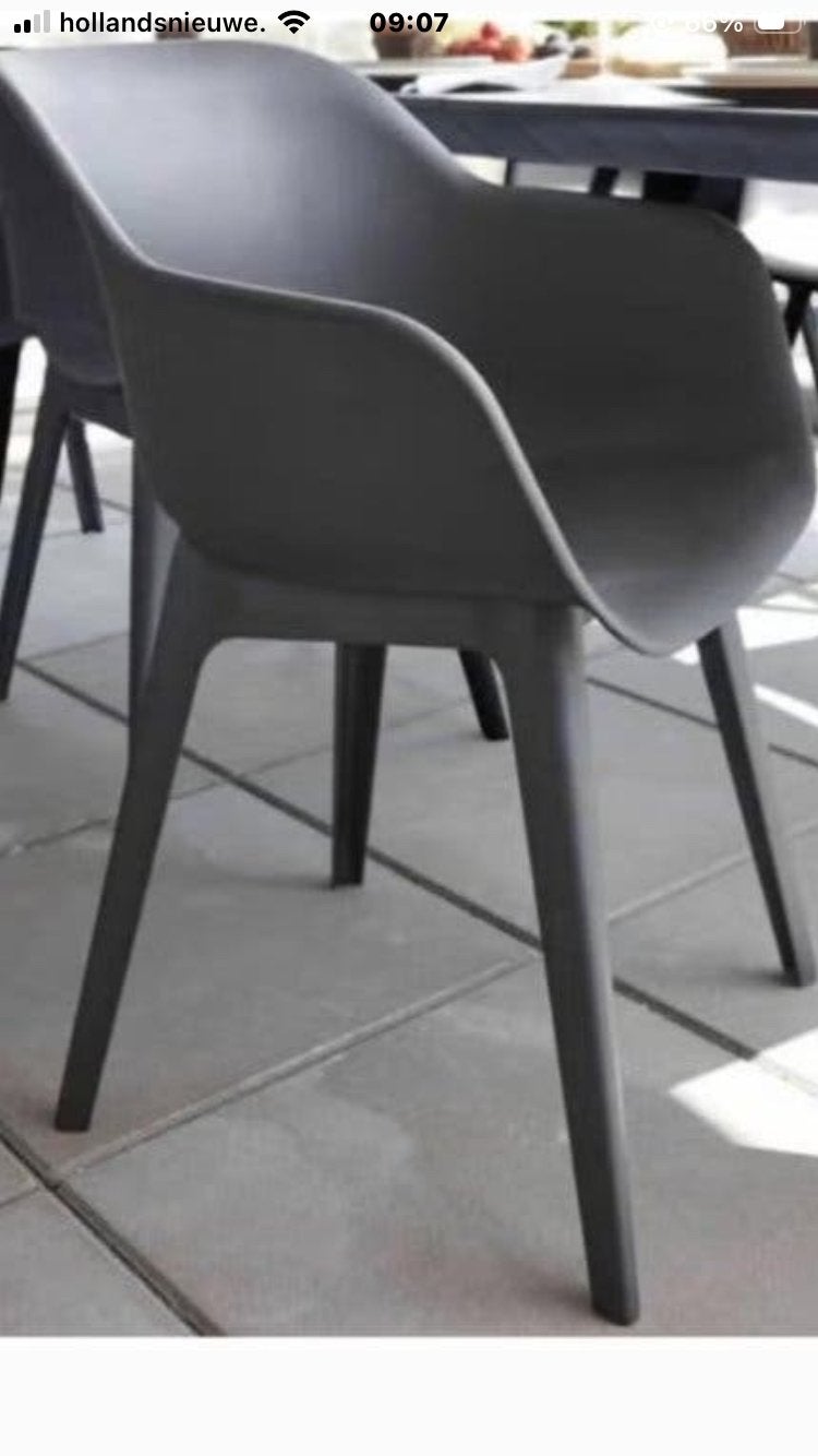Allibert Akola tuinstoelen/Antraciet/Zeer nette staat!, Ophalen, Kunststof, Twee, Overige kleuren