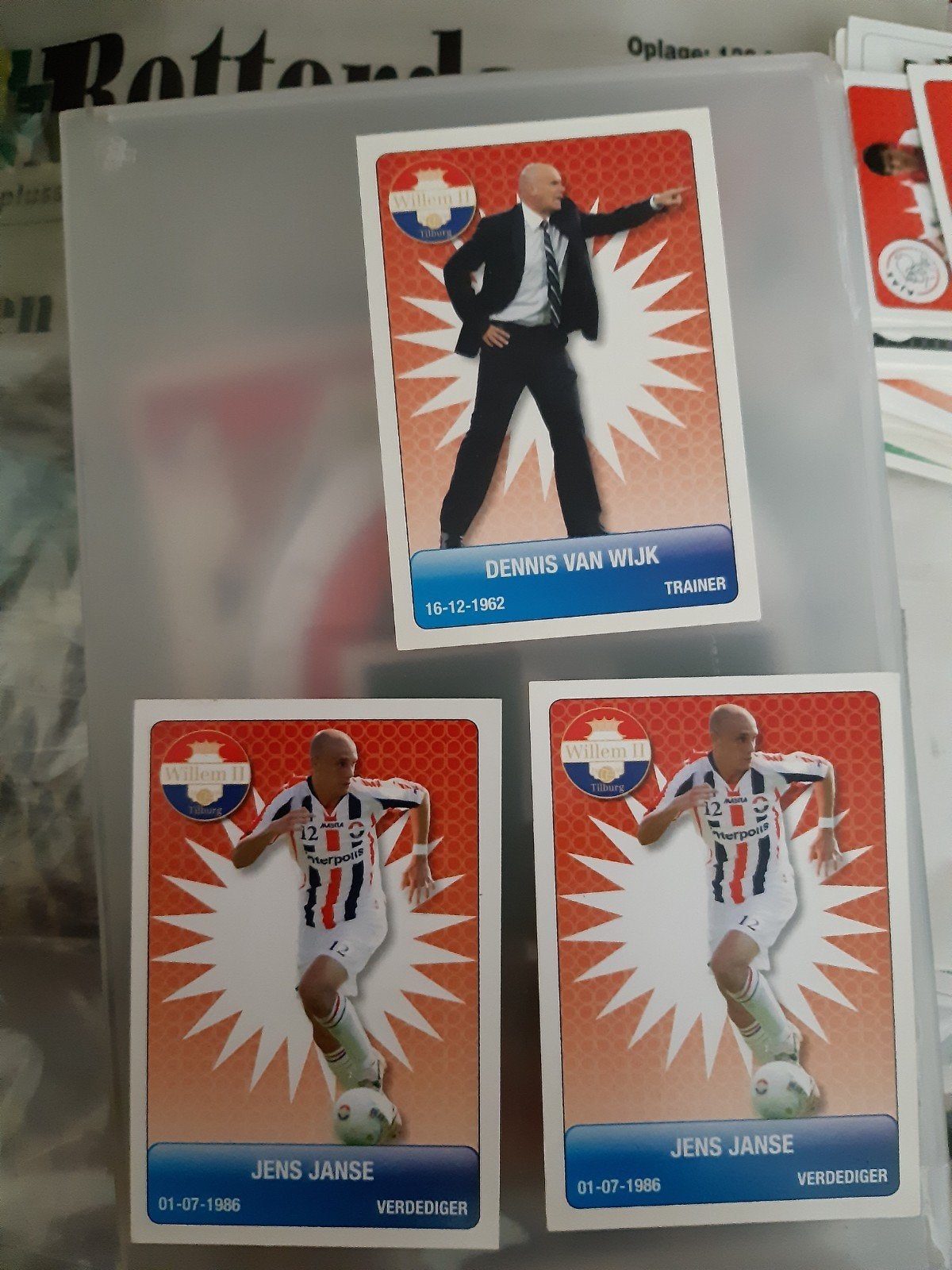 3 Spelerskaartjes. Willem ll, Verzamelen, Ophalen of Verzenden, Nieuw, Willem II, Poster, Plaatje of Sticker