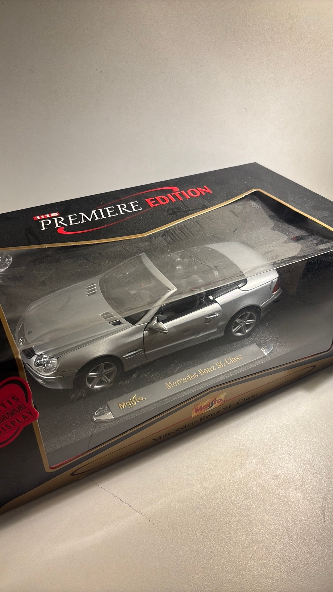 Mercedes benz sl class grey maisto 1.18, Hobby en Vrije tijd, Maisto, Ophalen of Verzenden, A, A
