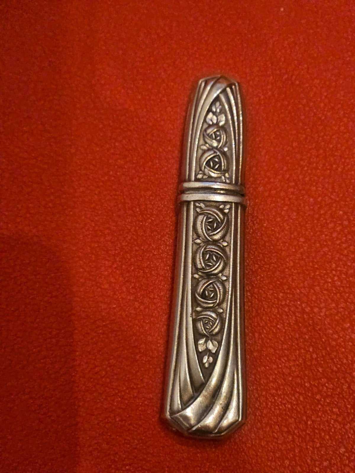 Antieke Zilveren Naaldenkoker met Rijgnaald  Art Nouveau, Antiek en Kunst, Antiek | Goud en Zilver, Verzenden