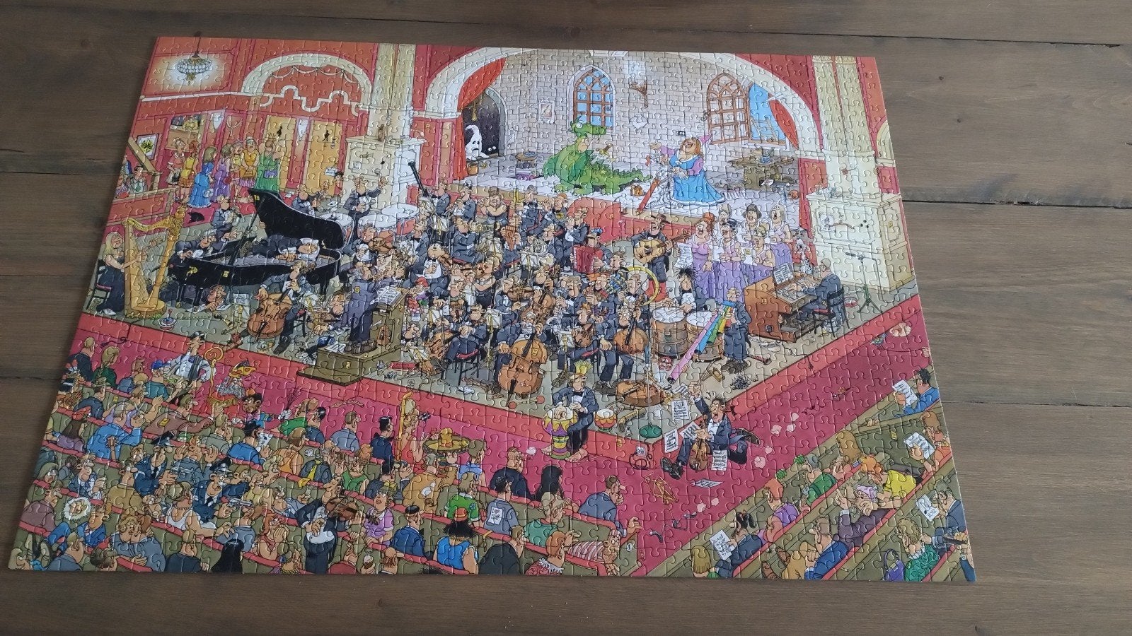 Puzzel Jan van Haasteren De Opera 1000 stukjes legpuzzel, Ophalen, 500 t/m 1500 stukjes, Gebruikt, Legpuzzel