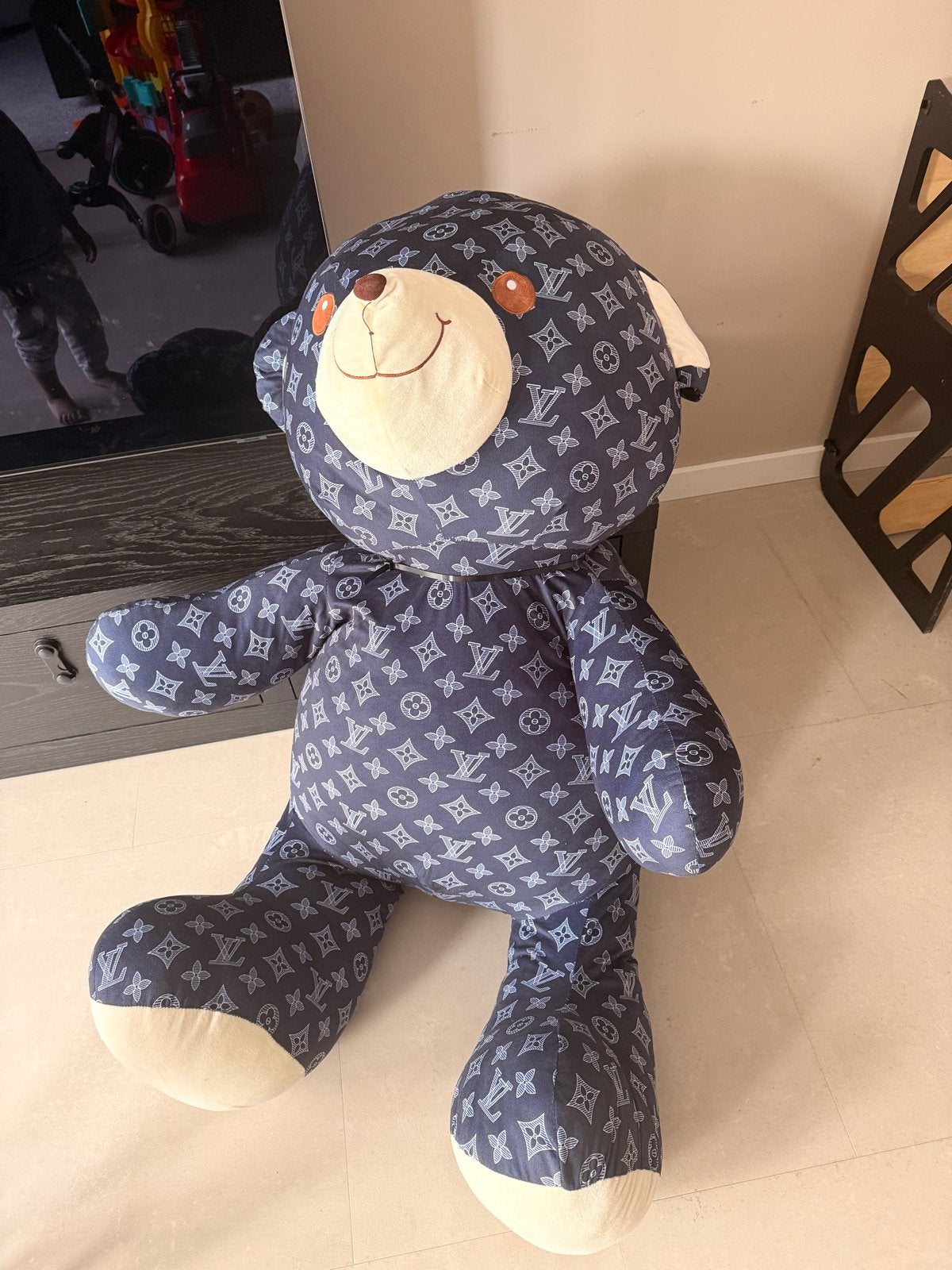 Grote Louis Vuitton stijl teddybeer, Ophalen, Overige merken, Overige karakters, Beer