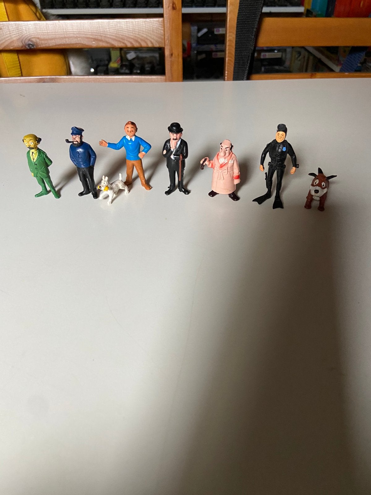 8 kuifje figuren esso belvision, Ophalen of Verzenden, Kuifje, Zo goed als nieuw, Beeldje of Figuurtje