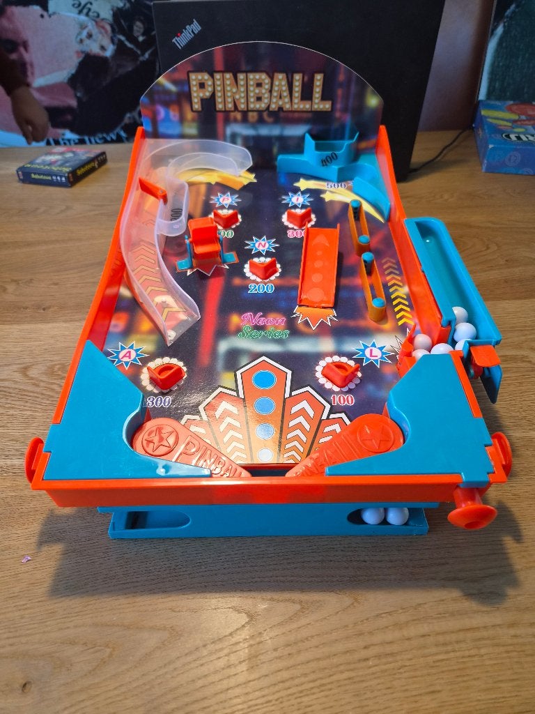 Tafelflipperkast speelgoed Pinball Neon Series met knikkers, Verzamelen, Ophalen of Verzenden, Gebruikt, Flipperkast