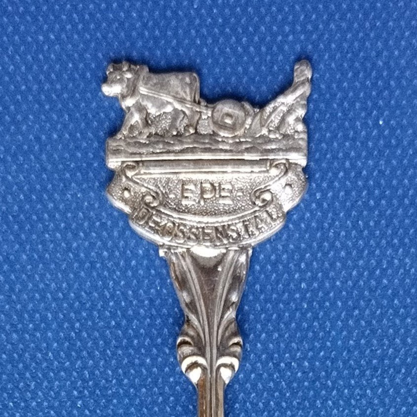 verzilverd lepeltje De Ossenstal, Epe (JS Zn), Ophalen of Verzenden