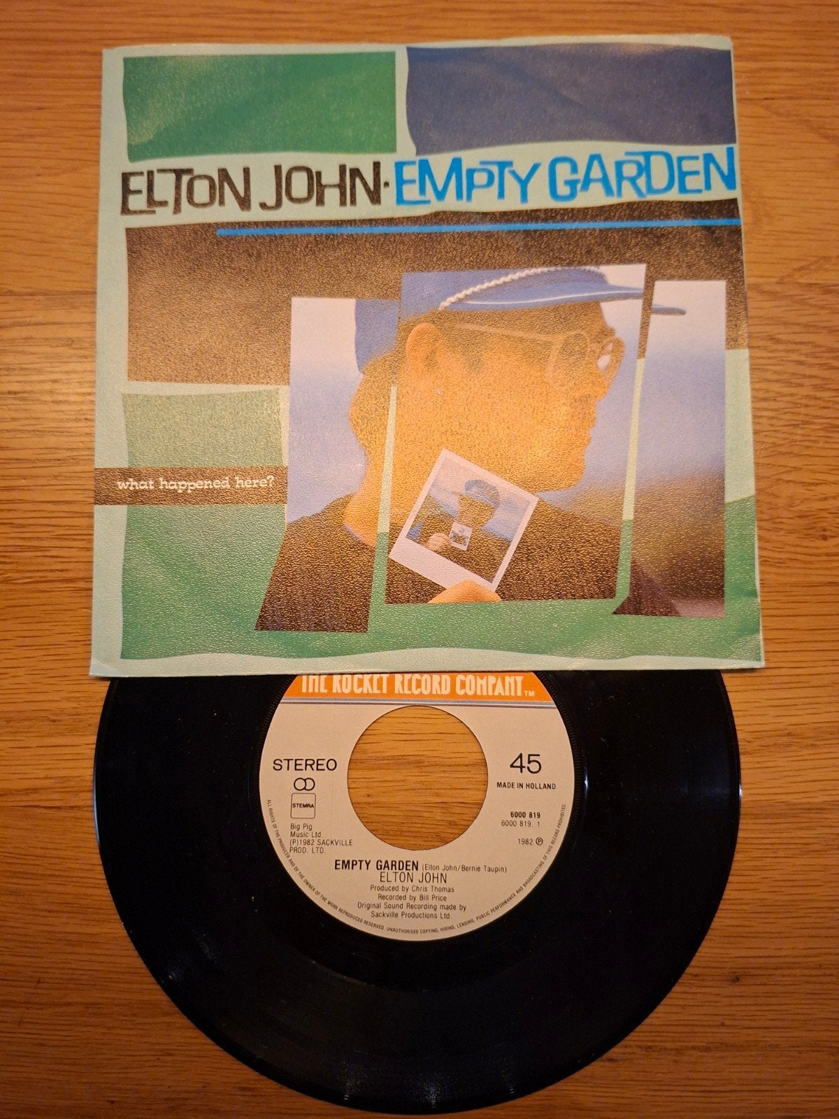 Elton John - Empty Garden (What Happened Here?) single, Gebruikt, 7 inch, Ophalen of Verzenden, Pop