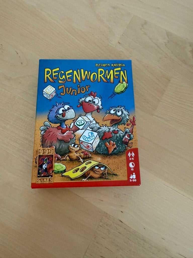 Regenwormen Junior - Dobbelspel, Ophalen of Verzenden, Zo goed als nieuw, Vijf spelers of meer, 999 Games