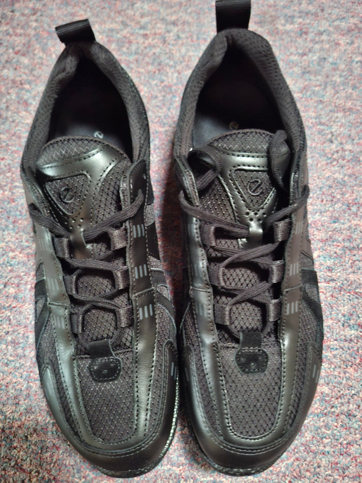 NIEUWE DAMES LEREN SNEAKER(ECCO), Ophalen, Zwart, ECCO, Nieuw