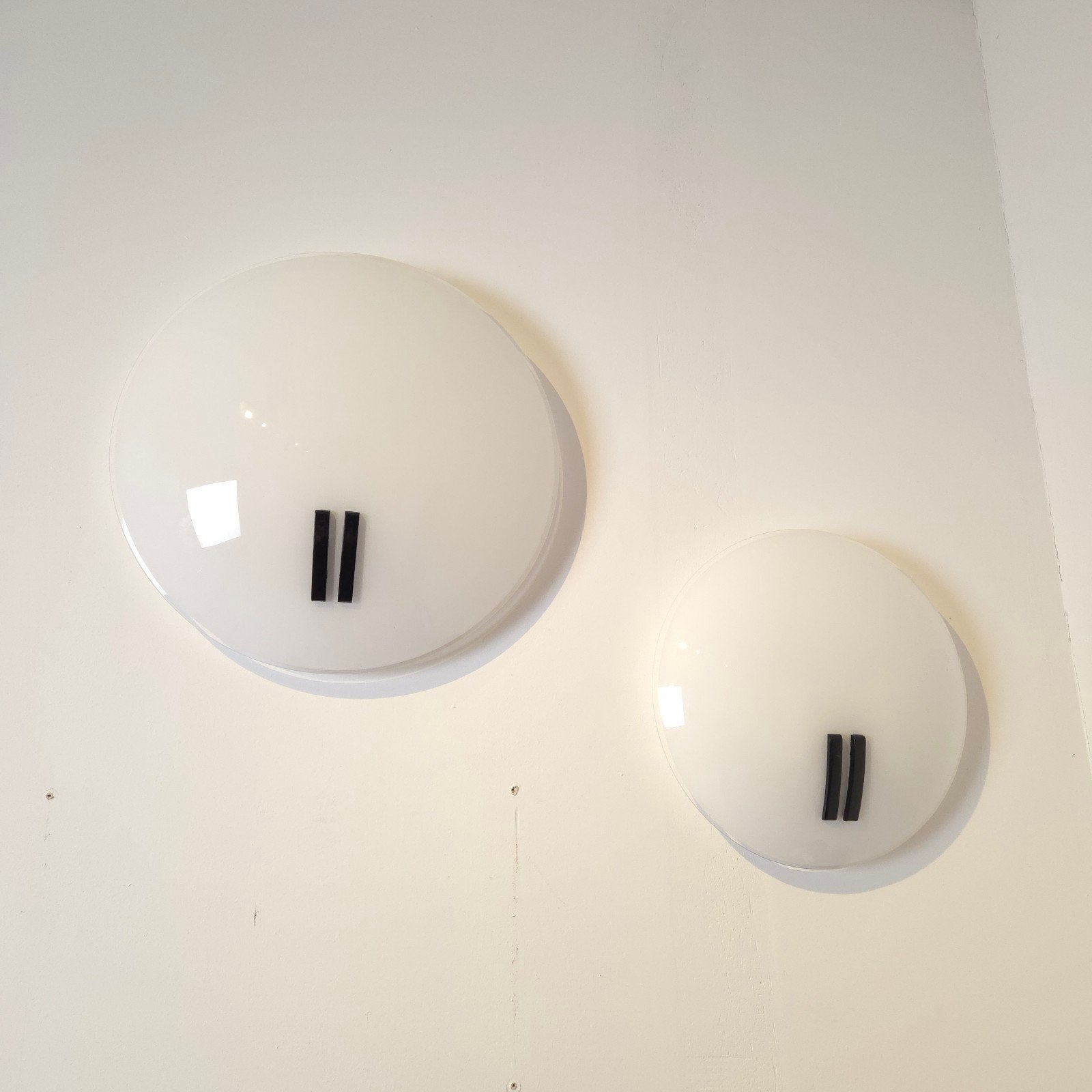 Bruno Gecchelin voor Oluce Italiaans design wandlamp 1980's, Huis en Inrichting, Oluce, Zo goed als nieuw, Glas, Nvt