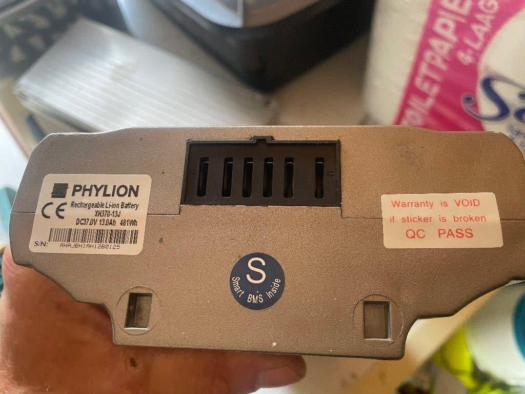 Fietsaccu  phylion, Ophalen of Verzenden, Gebruikt