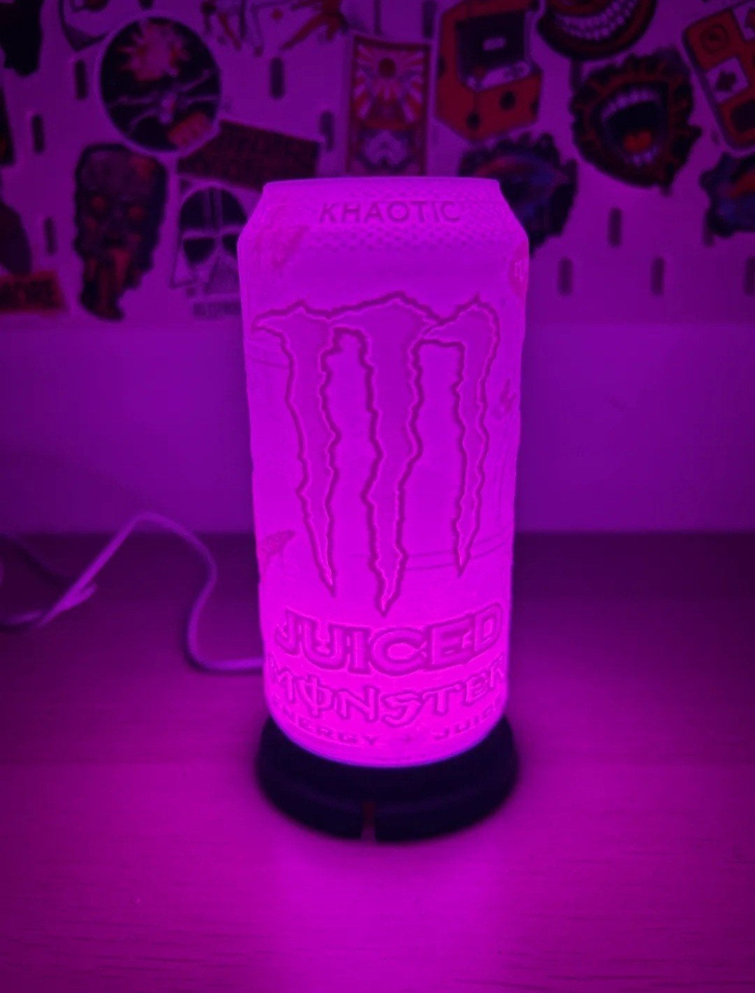 Monster Energy kunststof blik LED-lamp, Ophalen, Overige merken, Kunststof, Meerkleurig