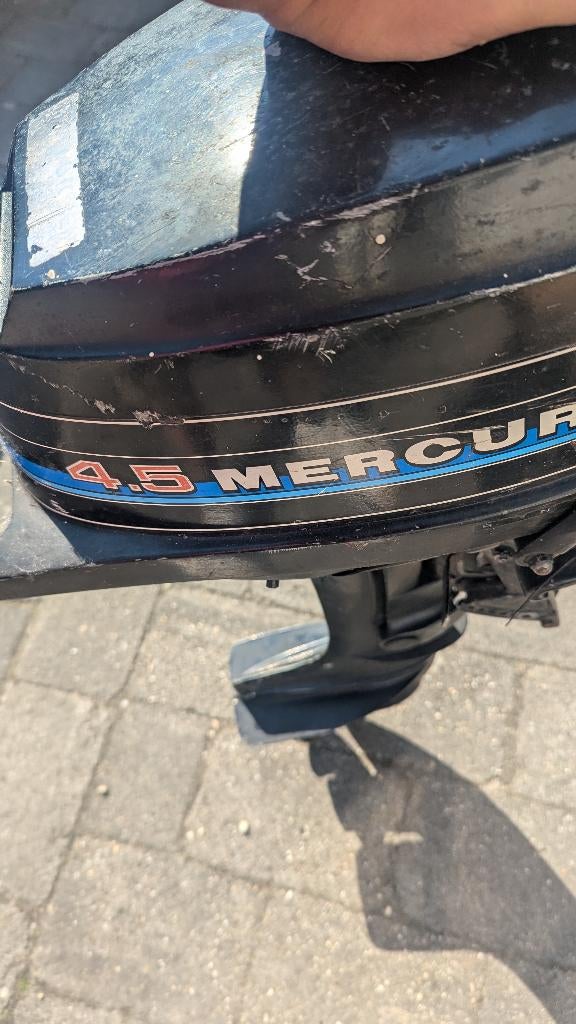 Mercury 4.5pk met gratis boot quicksilver 2.30m, Ophalen, Gebruikt, Motor en Techniek