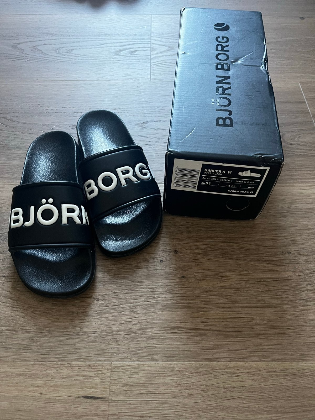 Nieuwe Björn Borg slippers voor dames - Maat 37, Slippers, Zwart, Nieuw, Ophalen of Verzenden