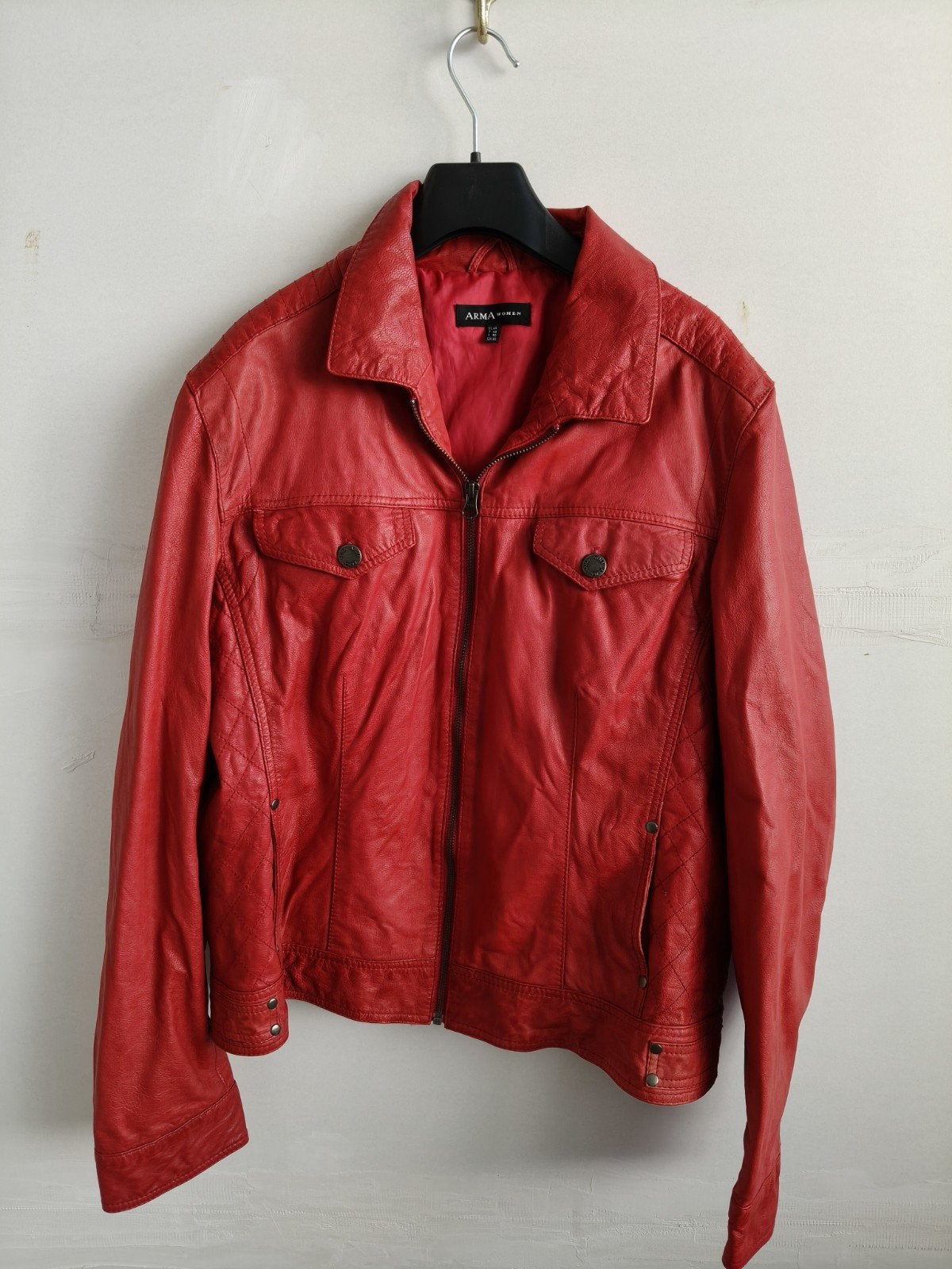 Arma Women leren jas rood maat 42 (L), Kleding | Dames, Arma Women, Verzenden, Maat 42/44 (L), Gedragen