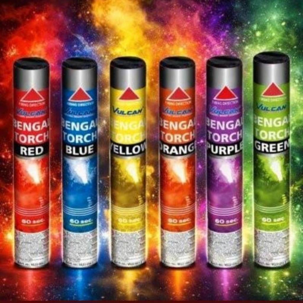 Bengaalse vuurwerk fakkels in diverse kleuren, Ophalen, Nieuw, Feestartikel, Overige