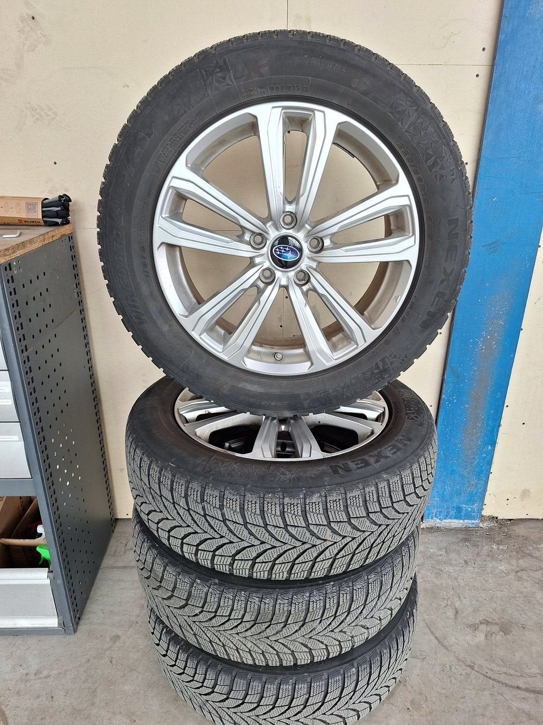 Subaru Outback Winterset 17 Inch Origineel, Ophalen, 18 inch, Gebruikt, -