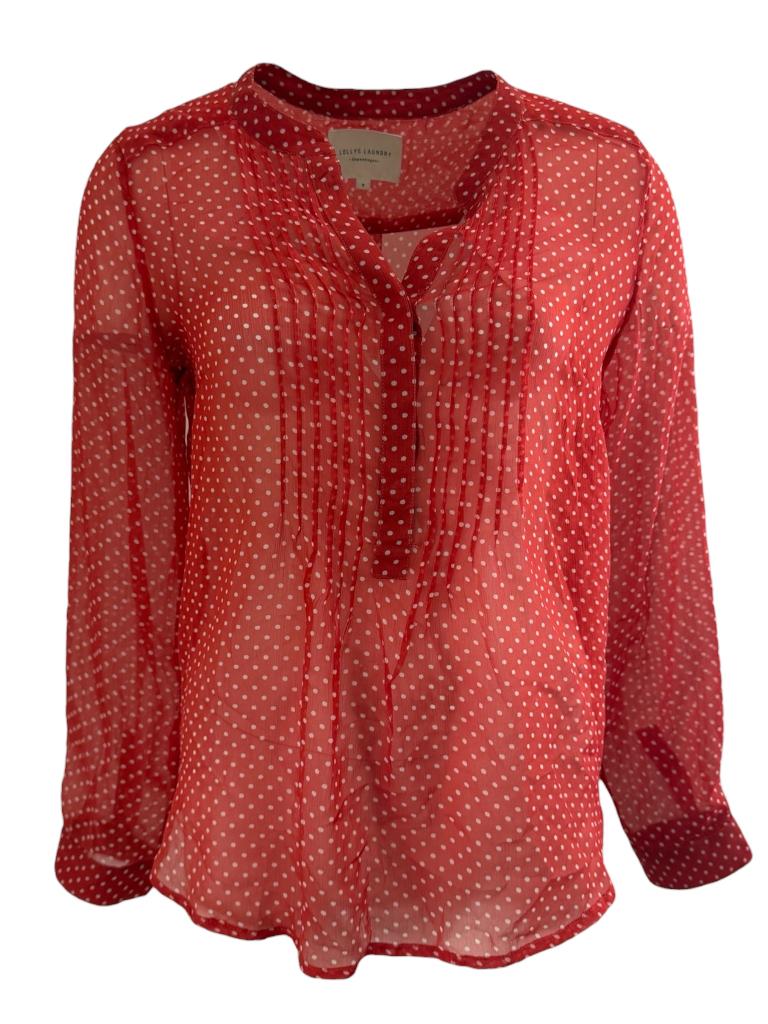 Lolly’s Laundry shirt lange mouw S, Maat 38/40 (M), Verzenden, Zo goed als nieuw, Rood