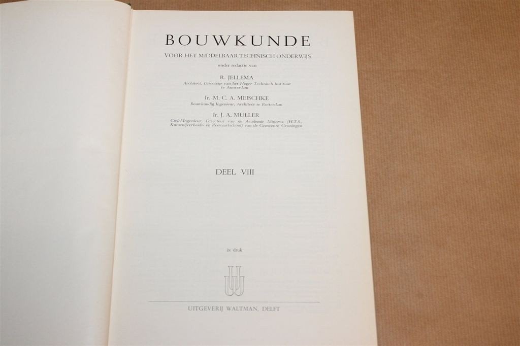 Bouwkunde MTO — Deel VIII, Riolering & Elektrotechniek, 1959, Boeken, Ophalen of Verzenden, Gelezen, Bouwkunde