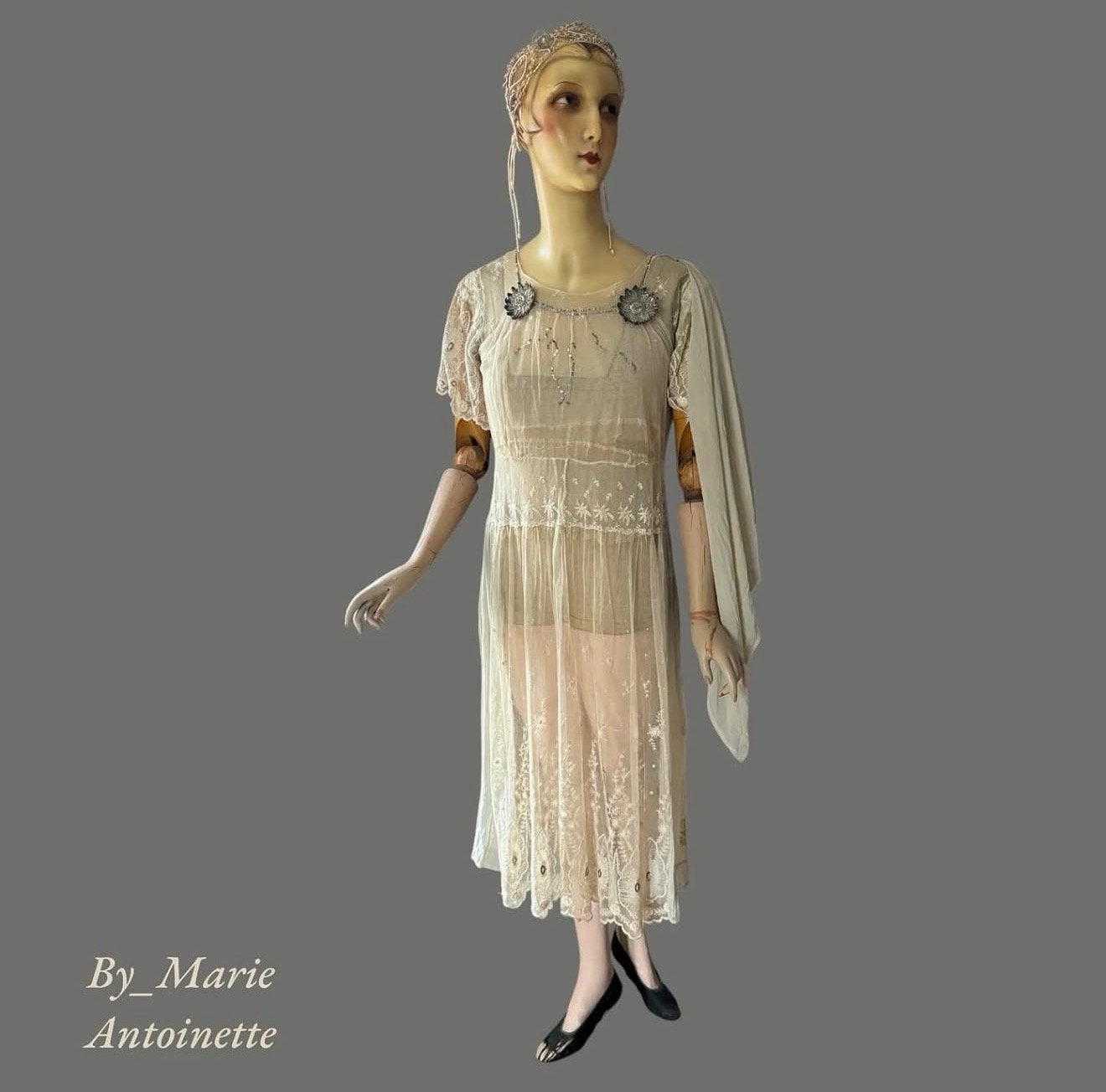 Etalagepop/mannequin-antiek-wassen-Siegel -Art deco, Ophalen, Dames