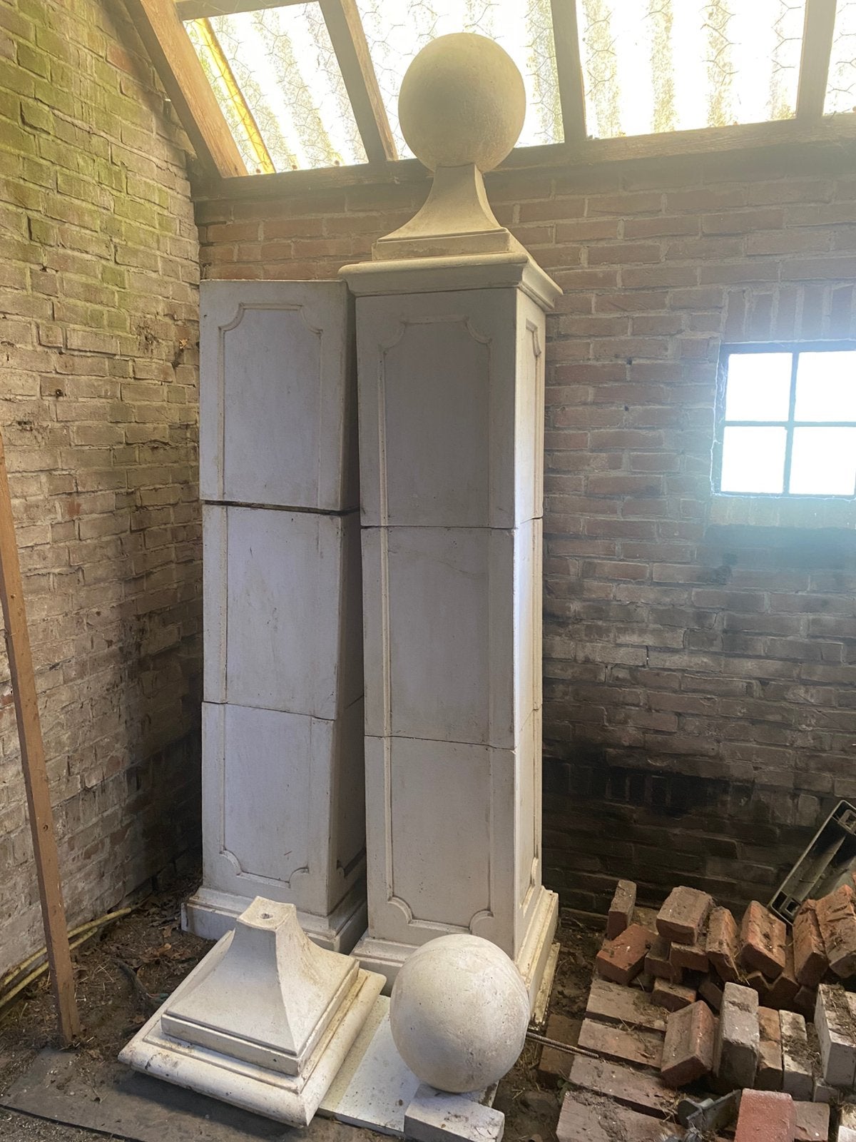 Poortpalen marmer, Ophalen, Nieuw, Overige materialen, Sierhekwerk