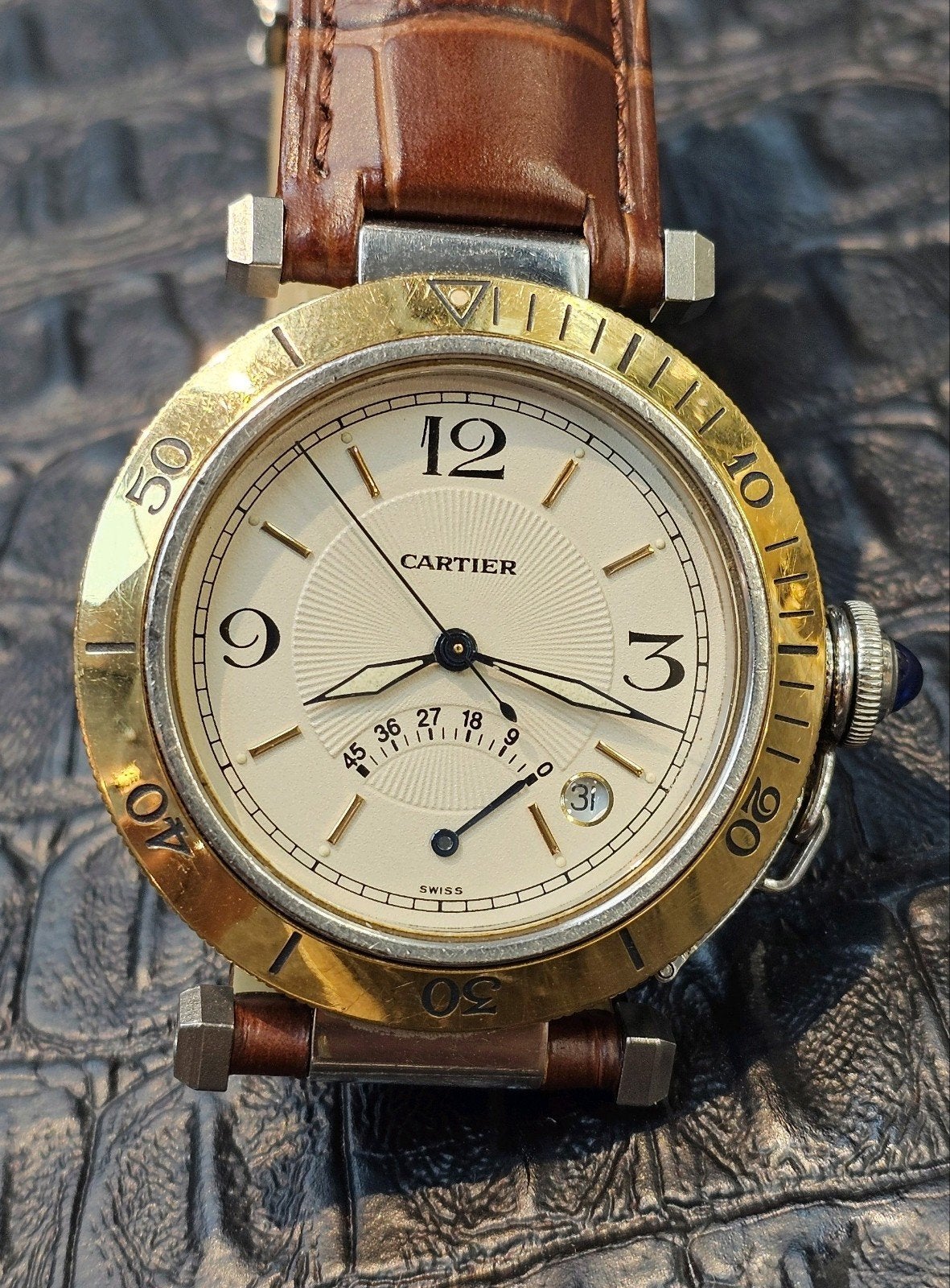 Cartier Pasha originele 18k gouden bezel, Ophalen of Verzenden, Nieuw, Goud, Overige merken