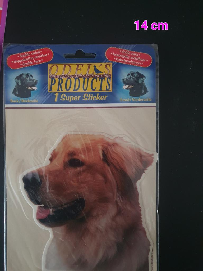 Nieuwe dubbelzijdige hond sticker - Golden Retriever, Ophalen of Verzenden, Nieuw, Sticker