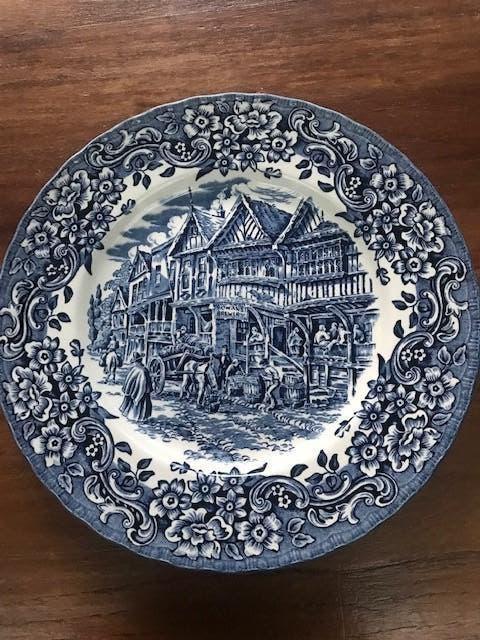 blauw bord, Ophalen of Verzenden