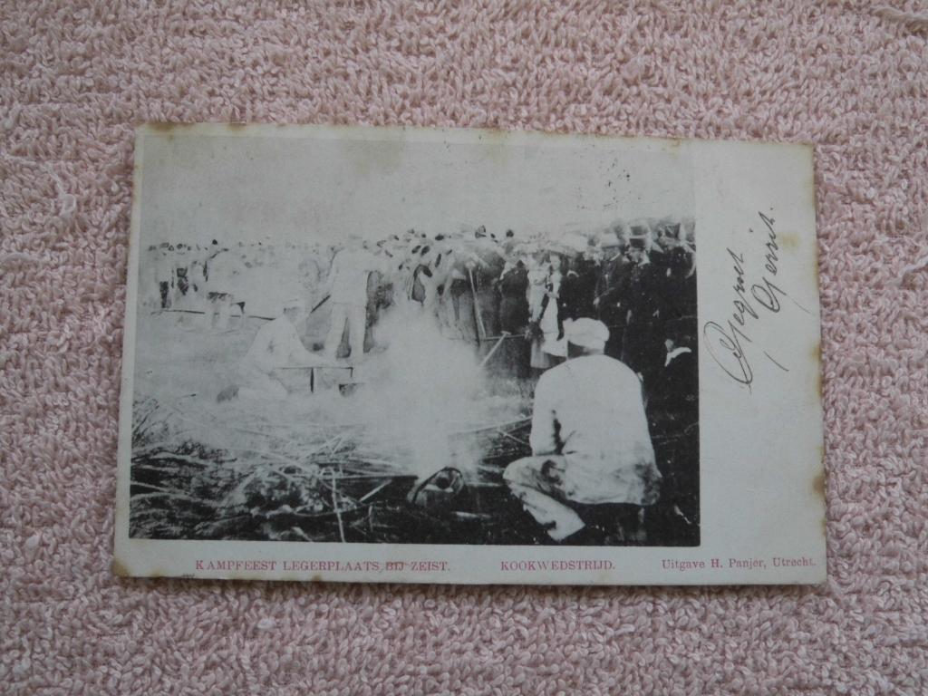 Kampfeest legerplaats bij Zeist - kookwedstrijd, Verzamelen, Ansichtkaarten | Nederland, Ophalen of Verzenden, Voor 1920, Ongelopen