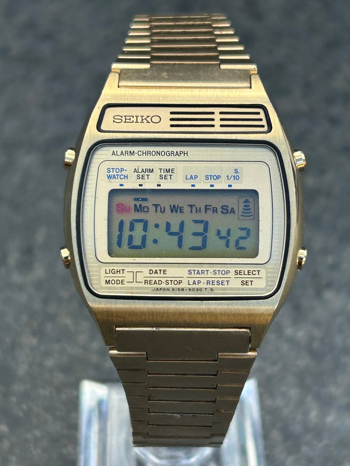 Vintage Seiko A158 uit 1979 - Volledig Werkend, Met bandje, Polshorloge, Overige materialen, Seiko