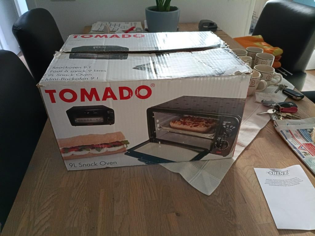 Tomado Snackoven 9L - Compacte Mini-Oven, Witgoed en Apparatuur, Ovens, Gebruikt, Vrijstaand, Oven, Minder dan 45 cm, Minder dan 45 cm