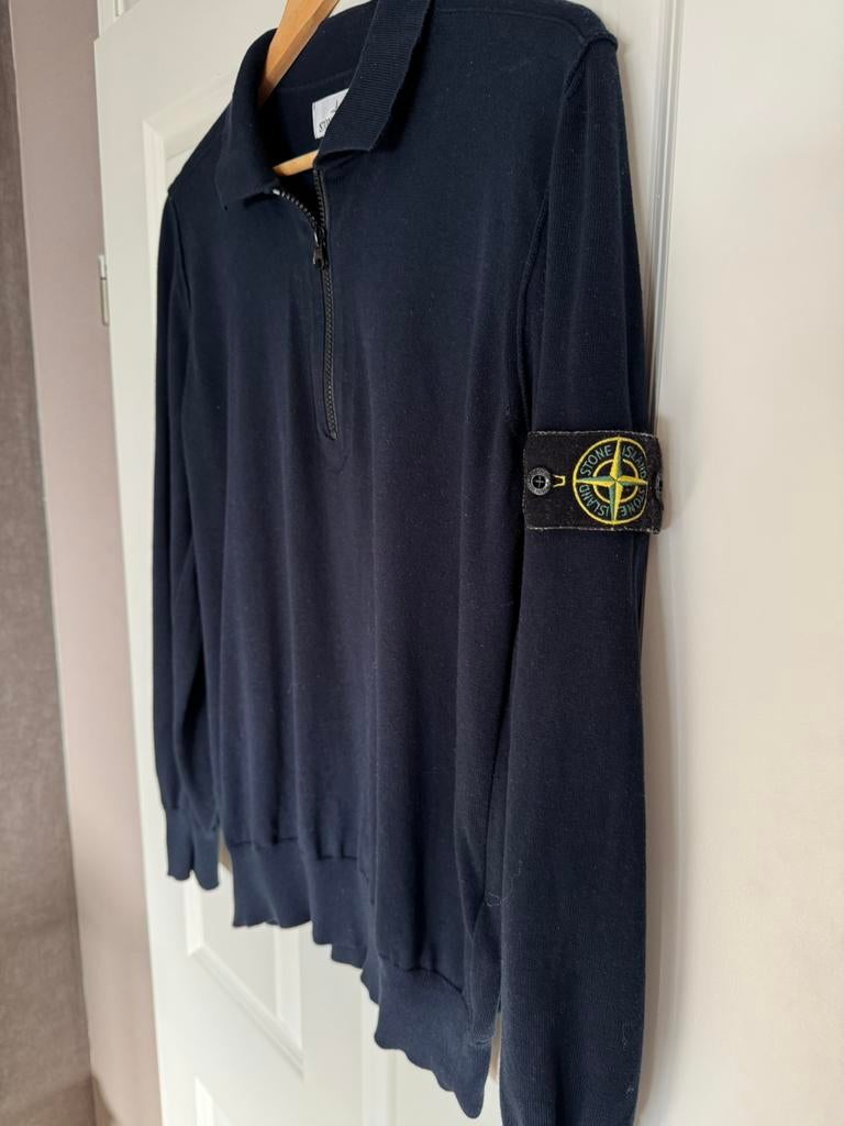 Stone Island Sweater Navy 8015543B2 Maat L, Kleding | Heren, Ophalen of Verzenden, Zo goed als nieuw, Maat 52/54 (L), Blauw