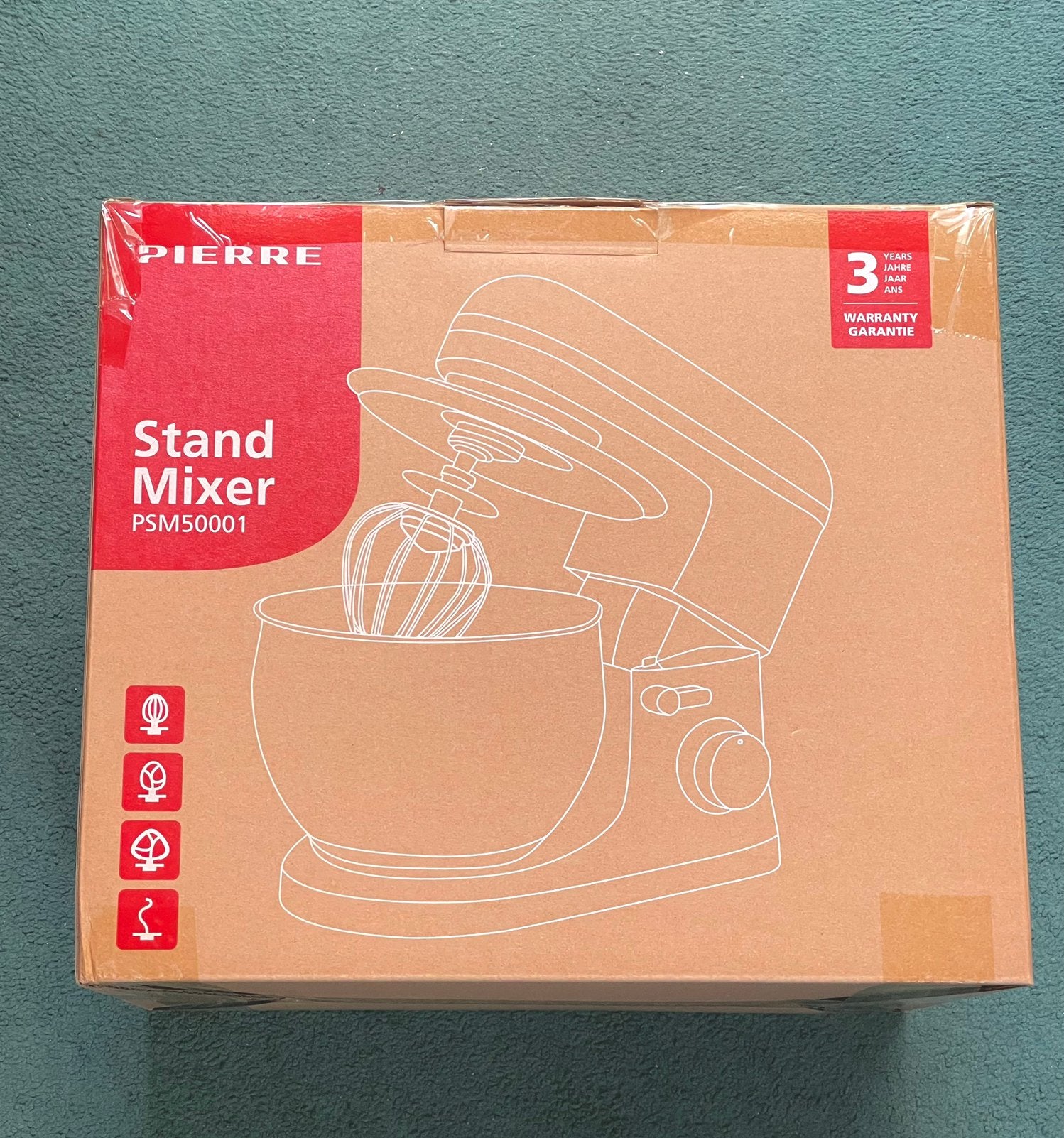 NIEUW!: Pierre Patissier Mixer SM5000 Zwart (1300W), Witgoed en Apparatuur, Ophalen, 4 liter of meer, 3 snelheden of meer, Zo goed als nieuw